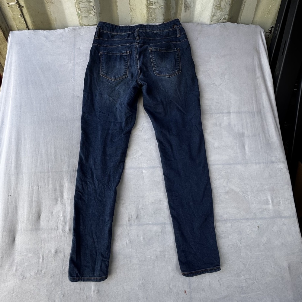 No Boundaries Jeans Womens 9 Blue Denim Cotton Blend Stretch Contemporary Skinny